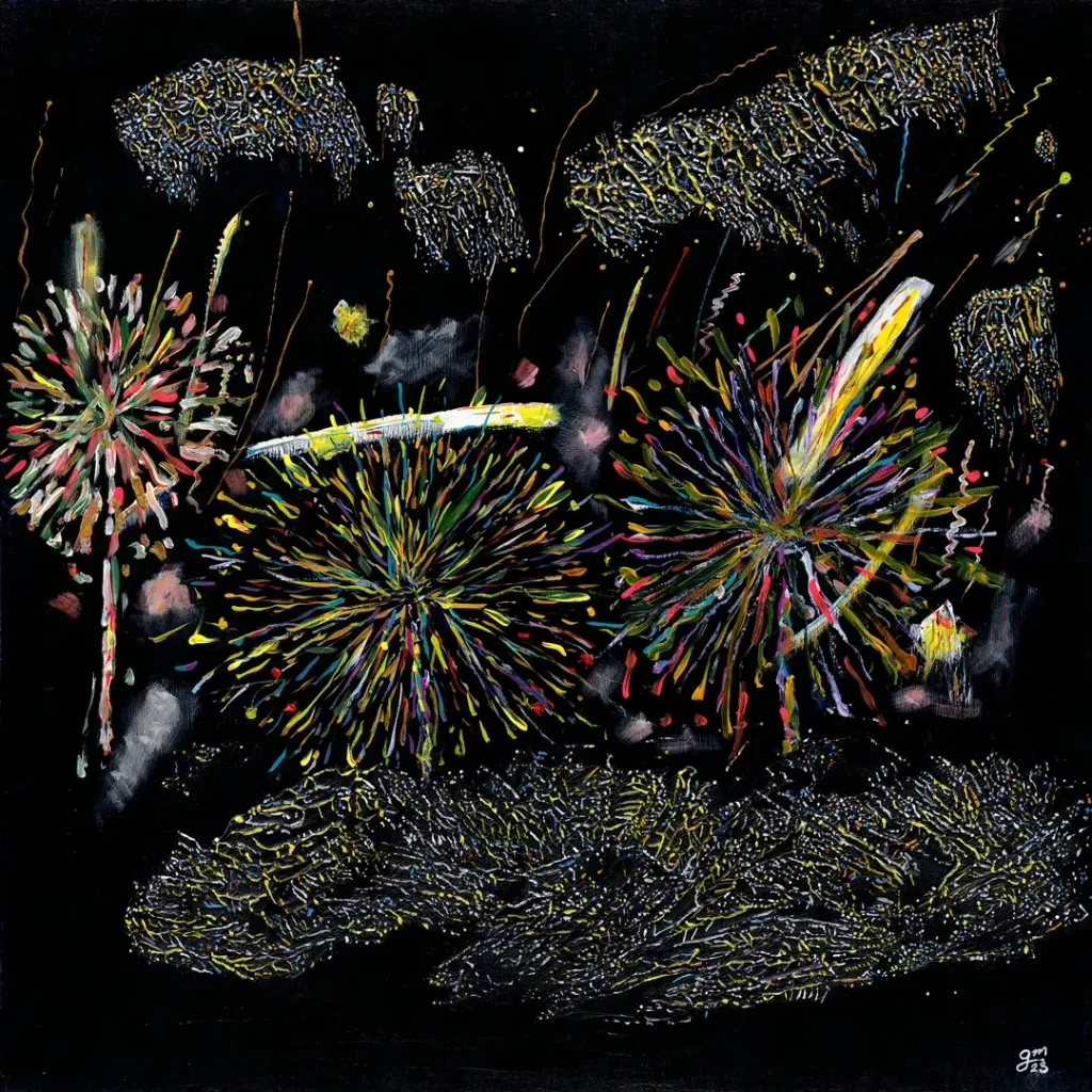 Fireworks 2 Painting by Gavin Matthews